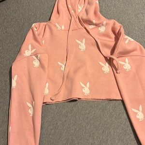 NWOT Playboy Crop Hoodie